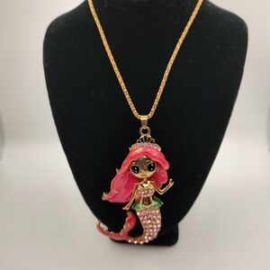 Betsey Johnson Enameled Mermaid Necklace